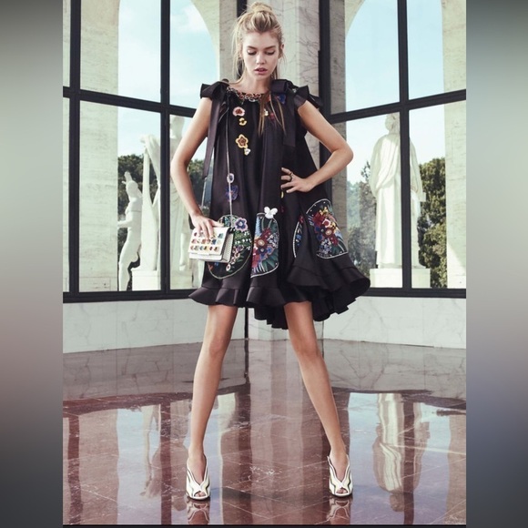 Fendi Dresses & Skirts - Authentic FENDI Black embellished dress size 38 xs-s NEW